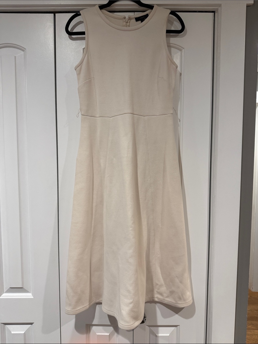 J. Crew Sleeveless Cream Midi A‑Line Dress 2 NWT